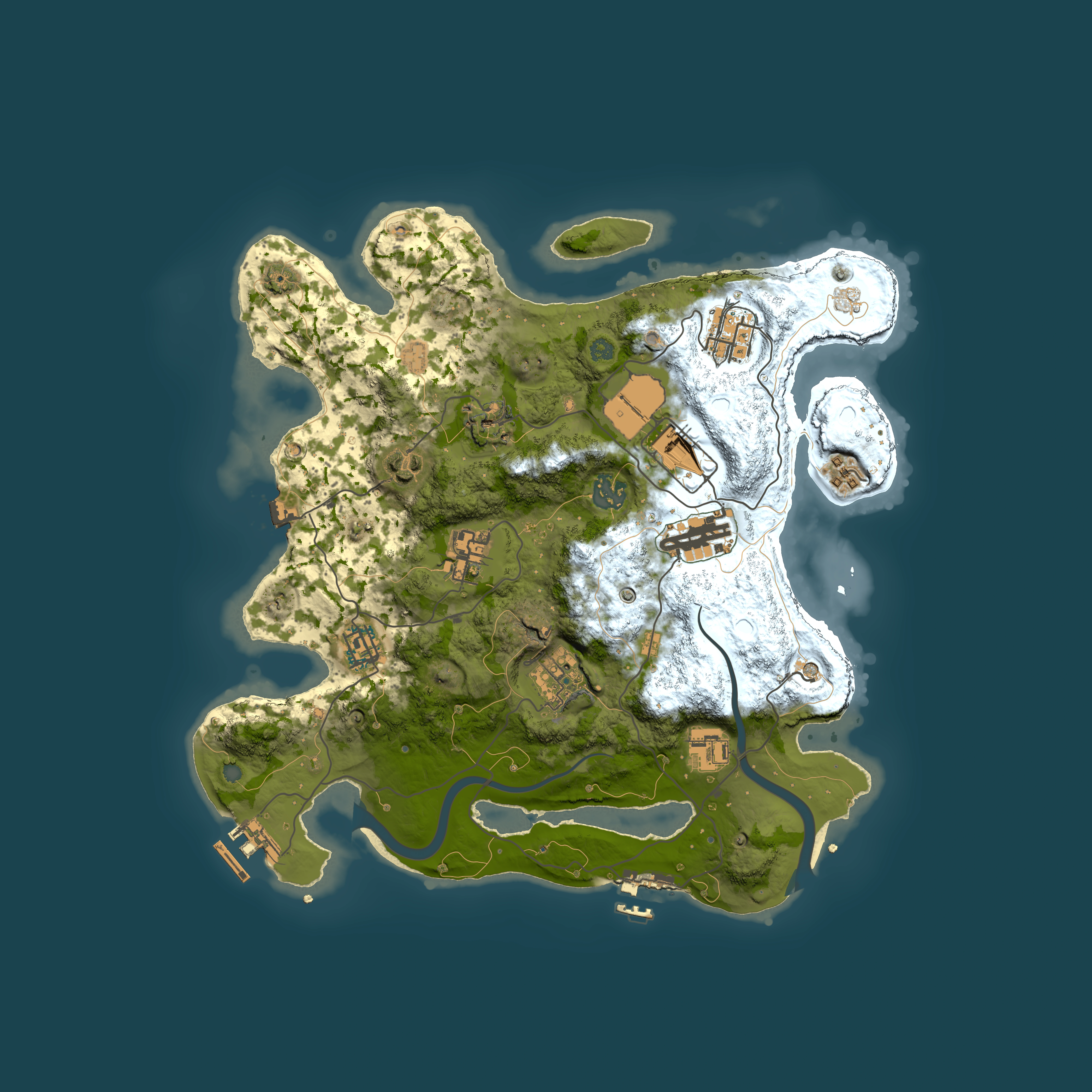 Full top-down render of Rust map seed 1776362453, 3500x3500m