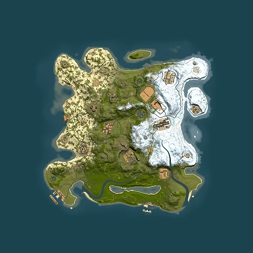 Rust map seed 1776362453, 3500x3500m top-down preview