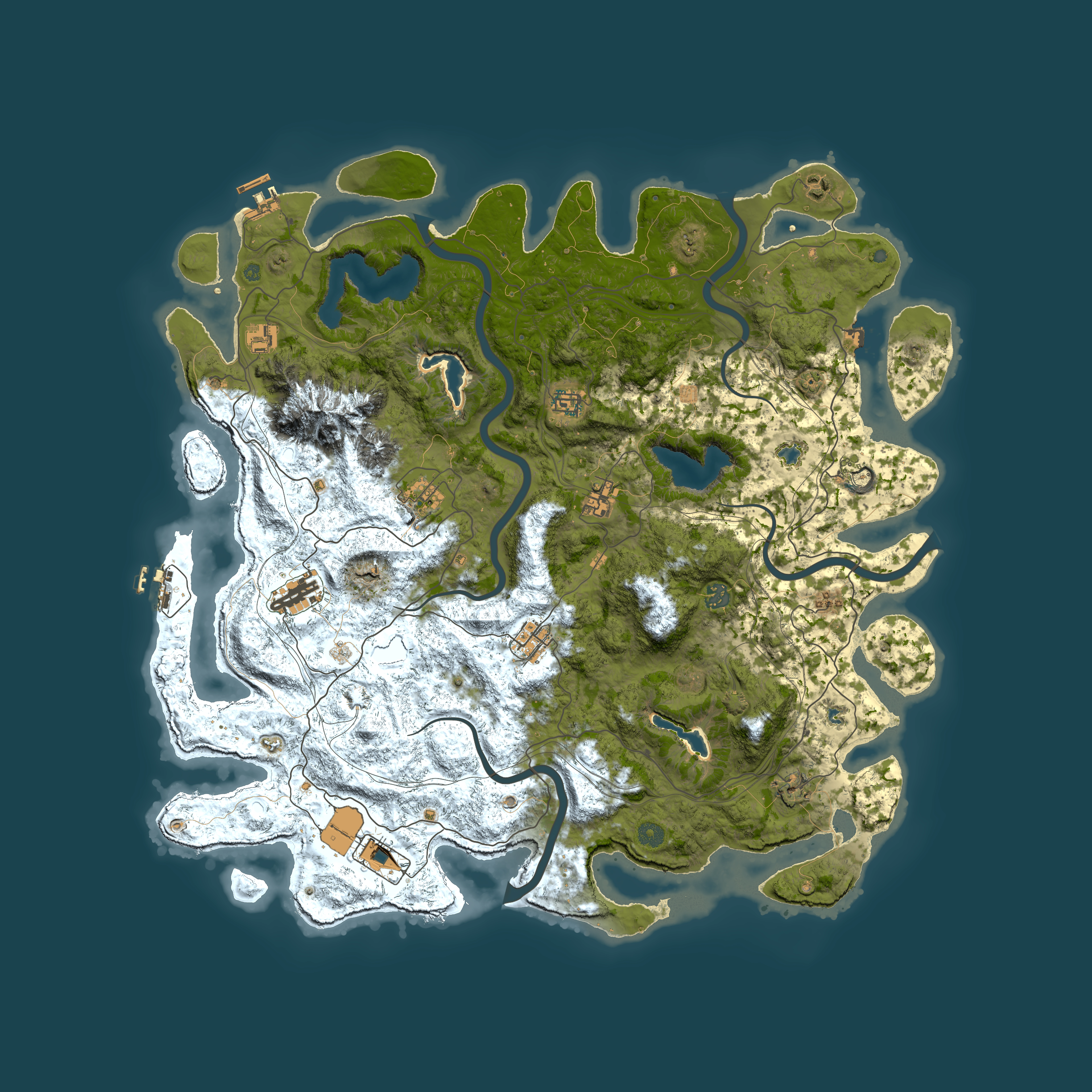 Full top-down render of Rust map seed 1275908659, 5000x5000m