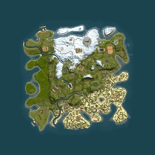 Rust map seed 1819085304, 4000x4000m top-down preview