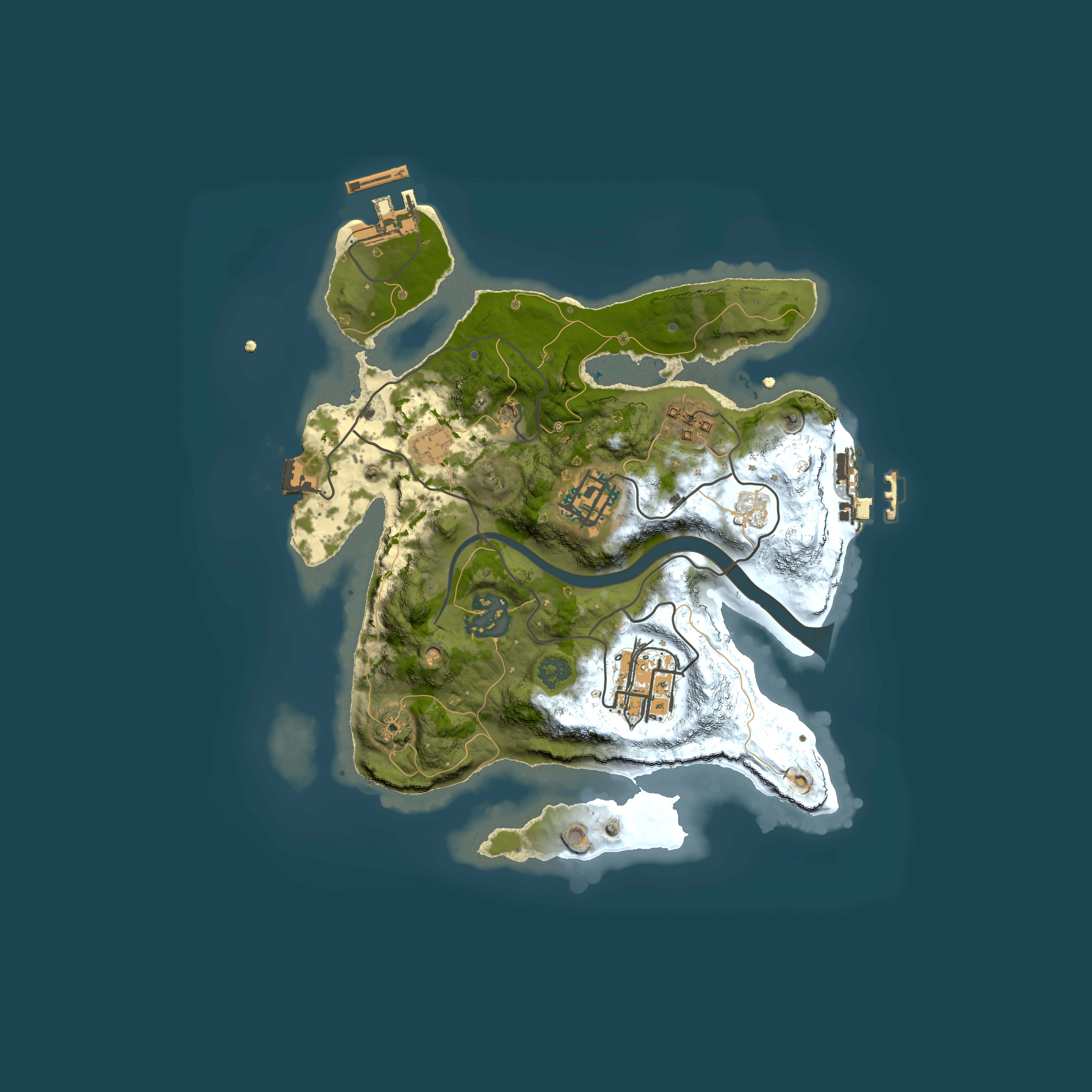 Full top-down render of Rust map seed 1307528171, 2500x2500m