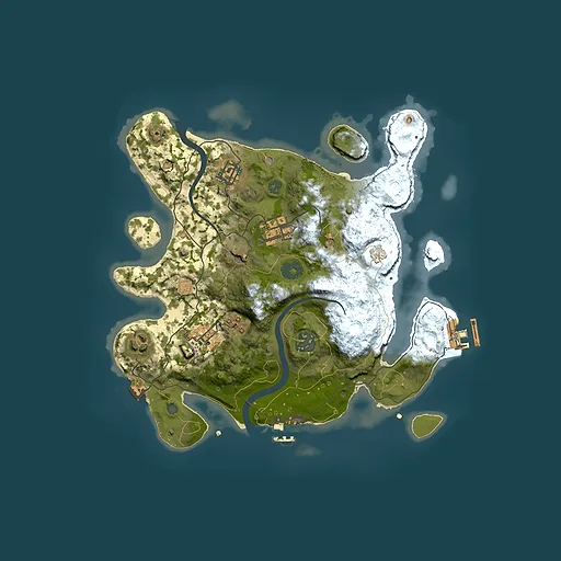 Rust map seed 1441508587, 3000x3000m top-down preview