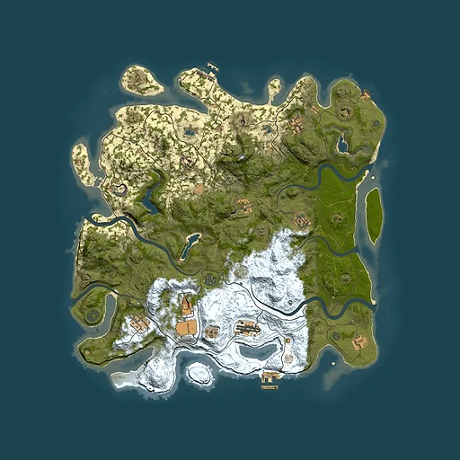 Rust map seed 2050667918, 4500x4500m top-down preview