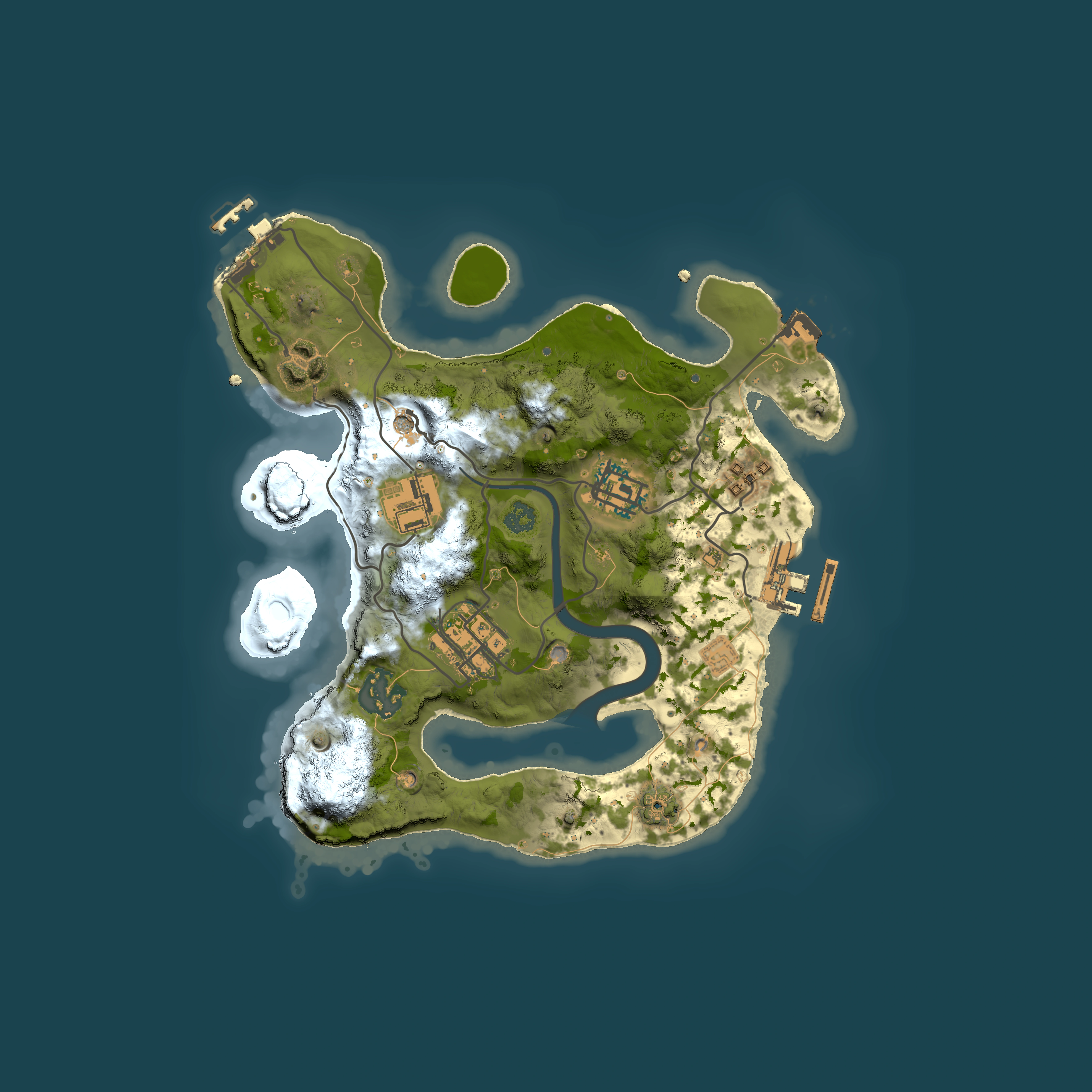 Full top-down render of Rust map seed 1242404411, 2500x2500m