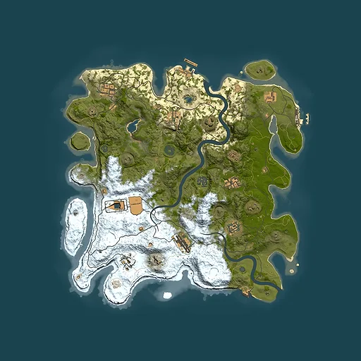 Rust map seed 1623960070, 4000x4000m top-down preview