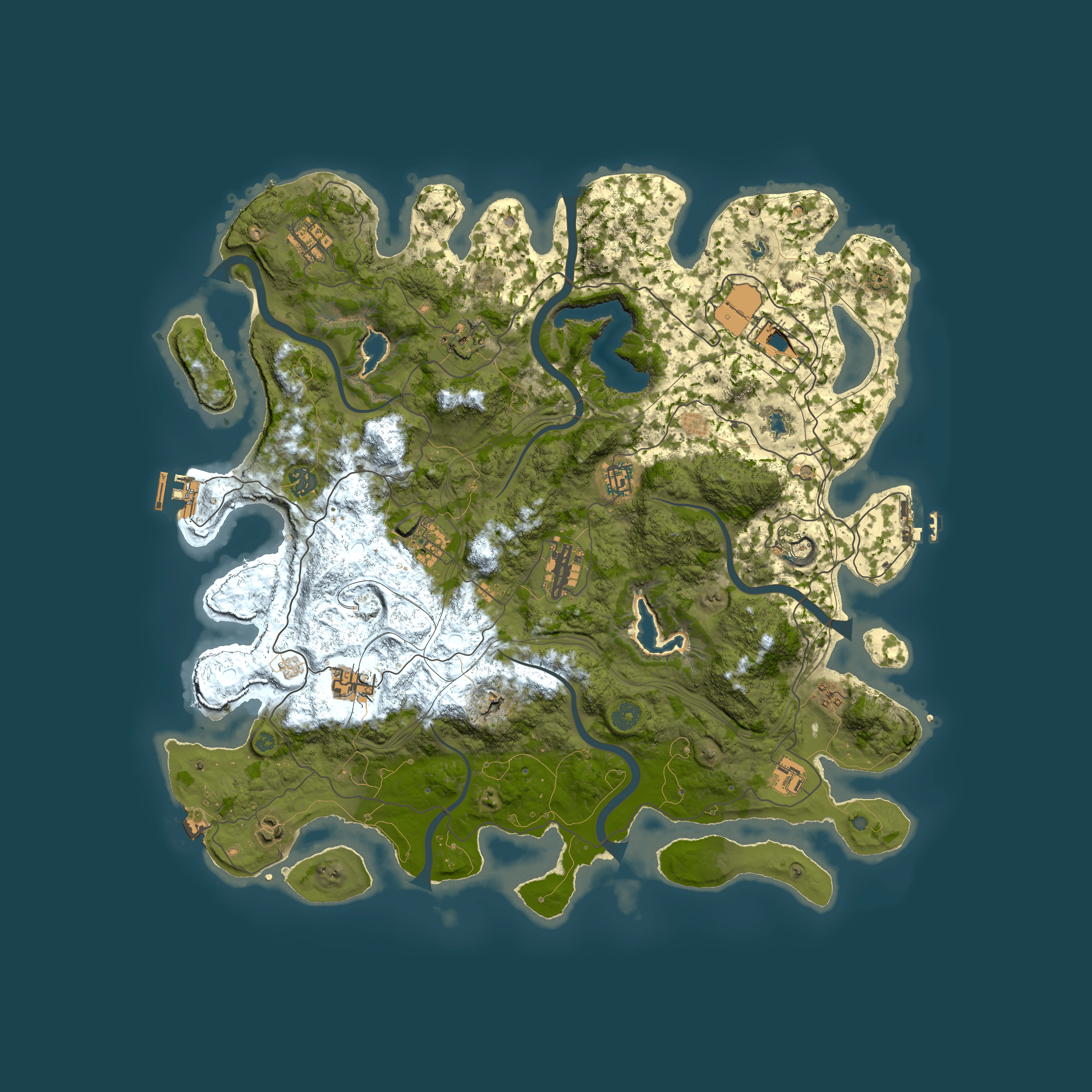Full top-down render of Rust map seed 951819917, 4500x4500m