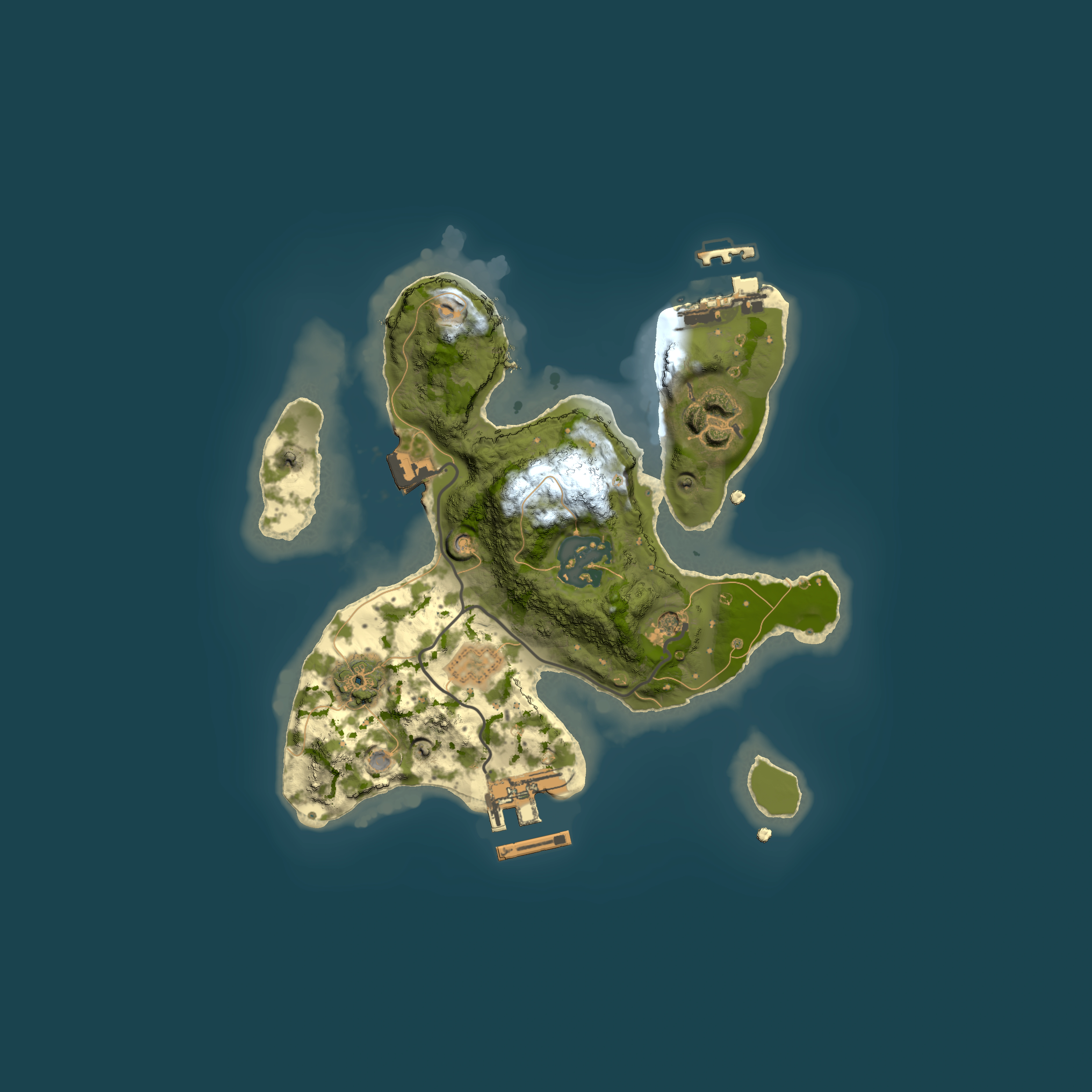 Full top-down render of Rust map seed 1622384522, 2000x2000m