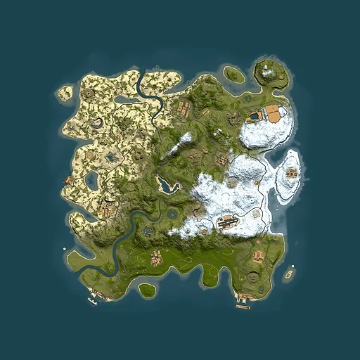 Rust map seed 73967040, 4000x4000m top-down preview