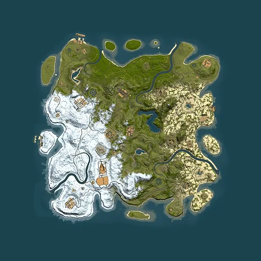 Rust map seed 1528301301, 4500x4500m top-down preview