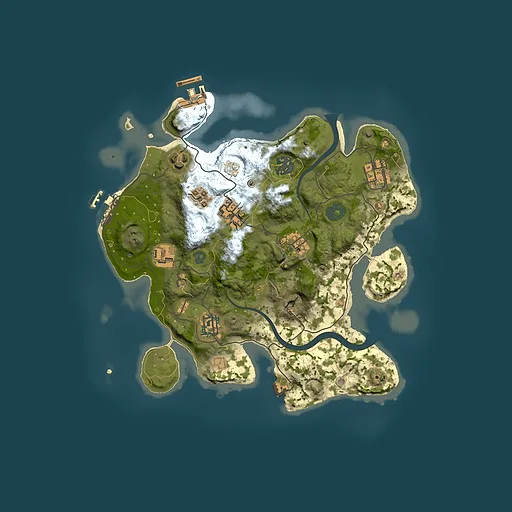 Rust map seed 964482608, 3000x3000m top-down preview