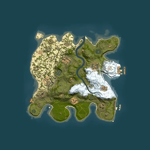Rust map seed 771056607, 3000x3000m top-down preview