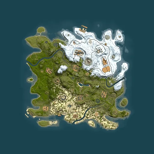 Rust map seed 442918521, 4000x4000m top-down preview