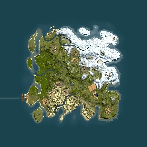Rust map seed 1285298398, 3500x3500m top-down preview