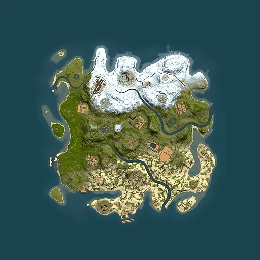 Rust map seed 1427731826, 3500x3500m top-down preview