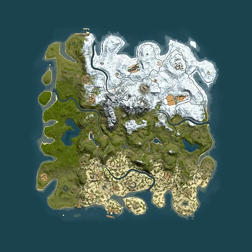 Rust map seed 2039622323, 5000x5000m top-down preview