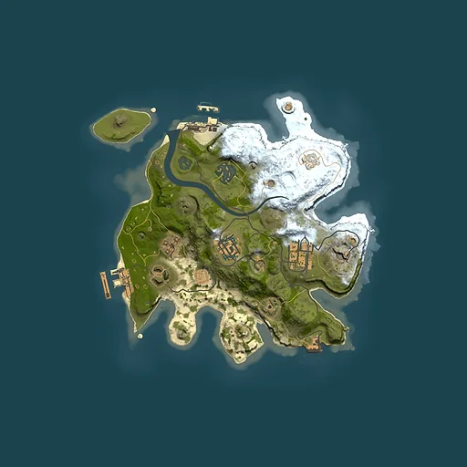 Rust map seed 1466387867, 2500x2500m top-down preview