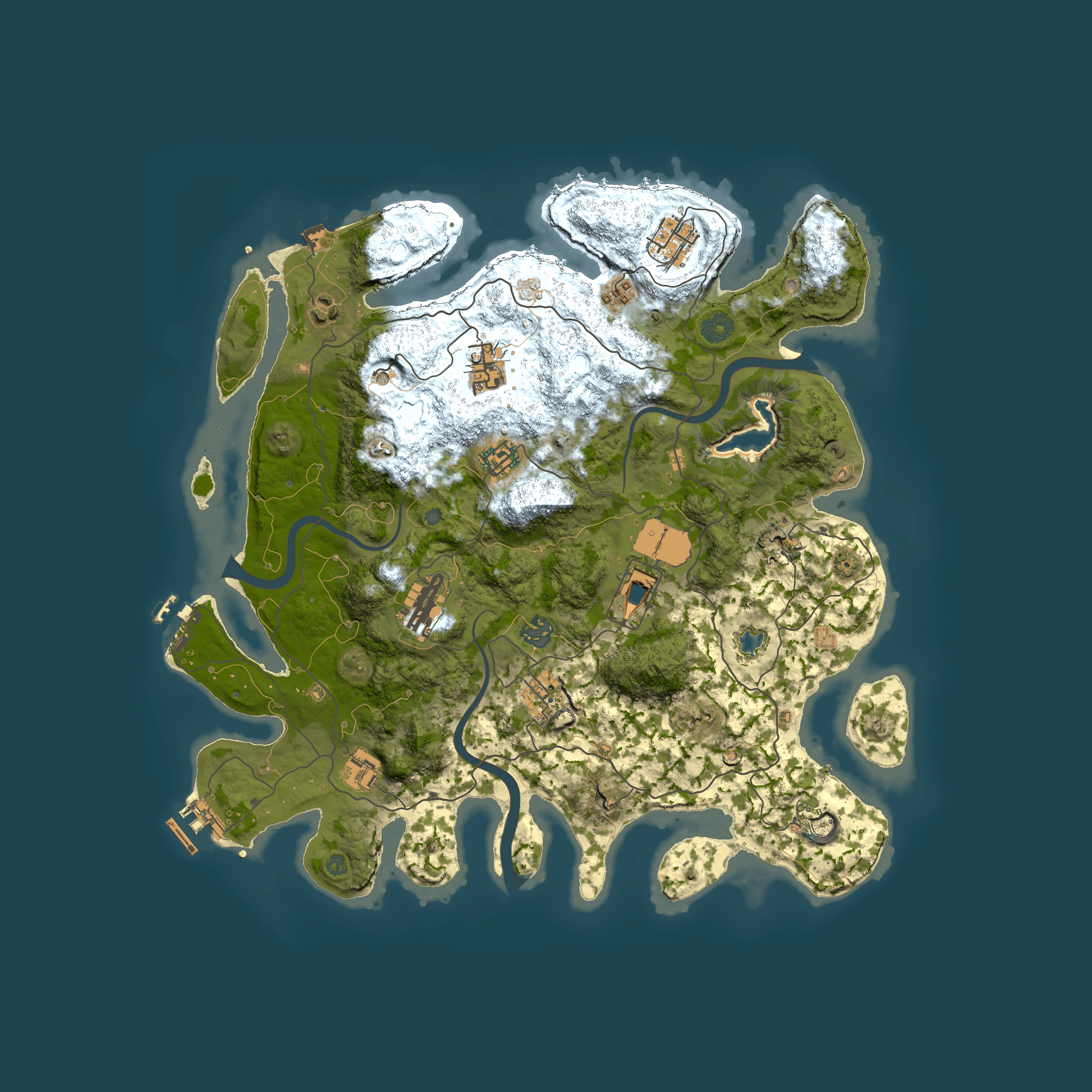 Full top-down render of Rust map seed 622994871, 4000x4000m