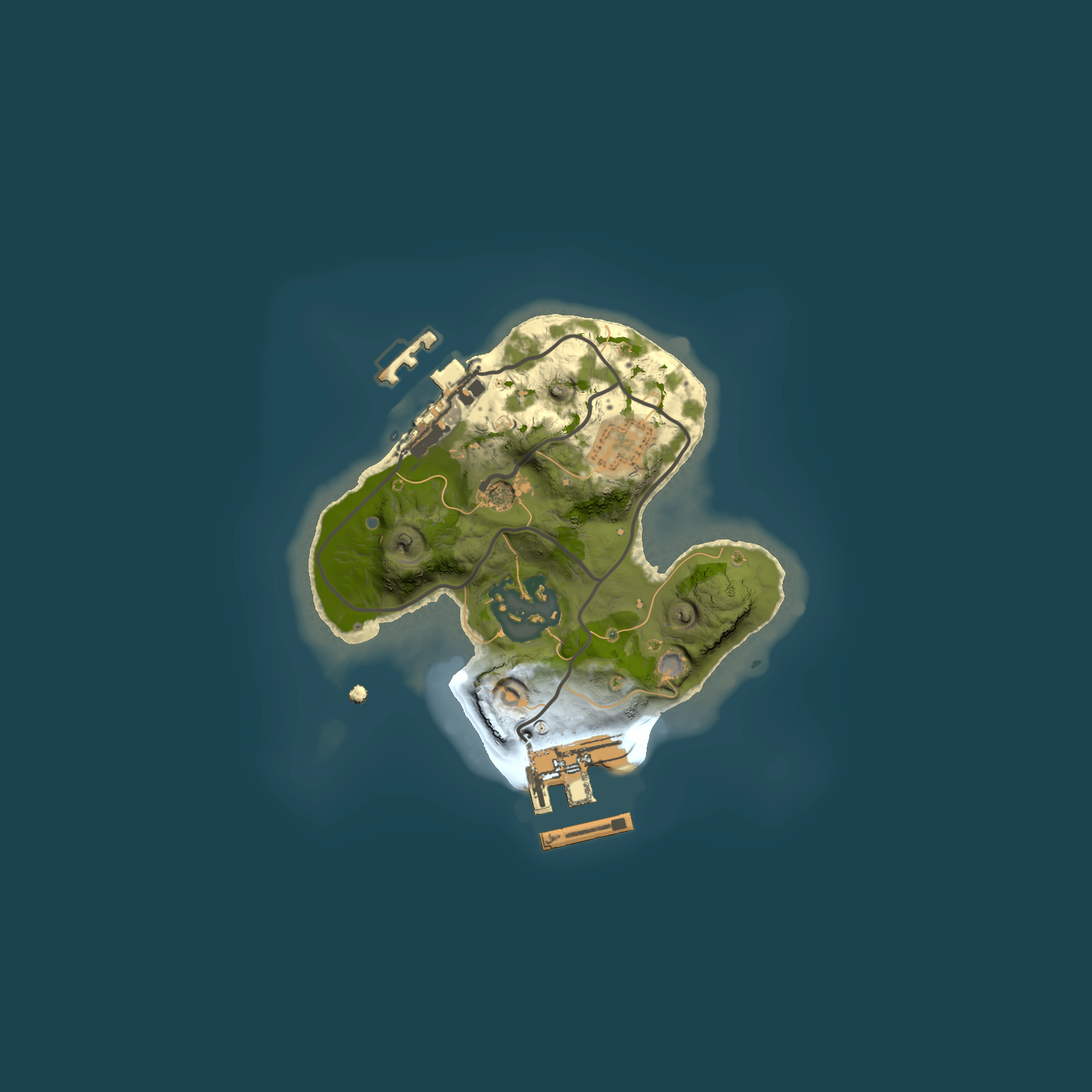 Full top-down render of Rust map seed 389636794, 1500x1500m