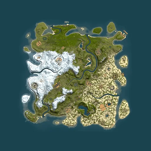 Rust map seed 68430980, 4500x4500m top-down preview