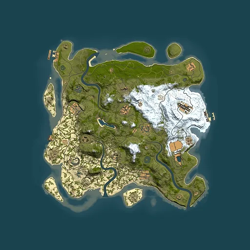 Rust map seed 980029455, 4000x4000m top-down preview