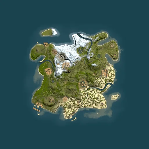 Rust map seed 2105239231, 3000x3000m top-down preview