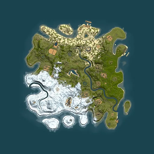 Rust map seed 1354363166, 4000x4000m top-down preview