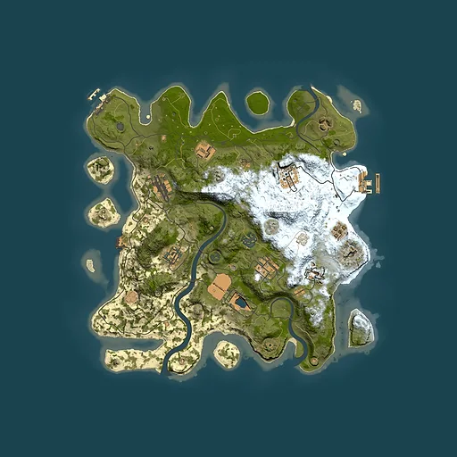 Rust map seed 1609338939, 3500x3500m top-down preview