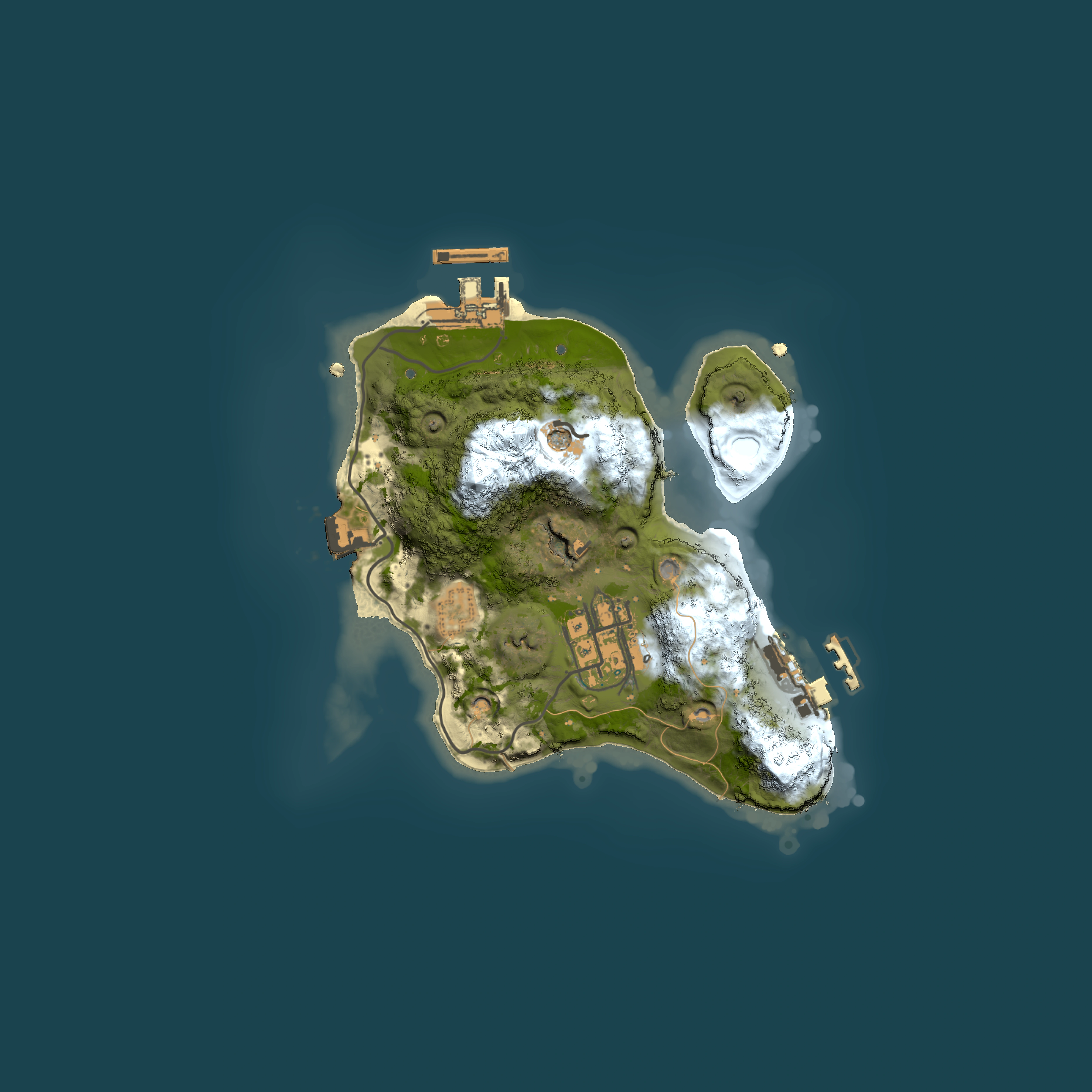 Full top-down render of Rust map seed 57353347, 2000x2000m