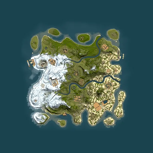 Rust map seed 675046306, 3500x3500m top-down preview
