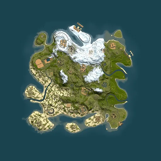 Rust map seed 1640217474, 3500x3500m top-down preview