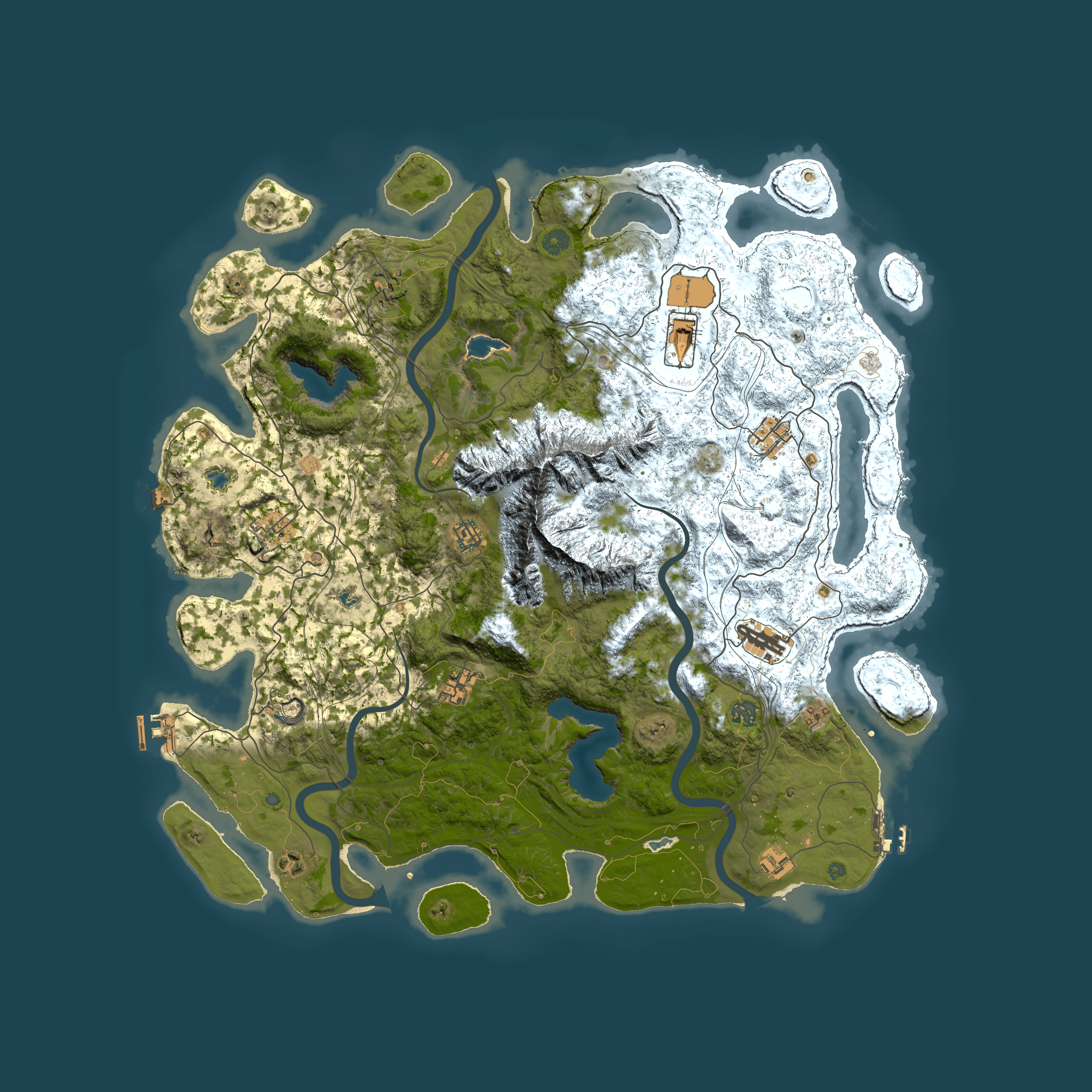 Full top-down render of Rust map seed 1686756172, 5000x5000m