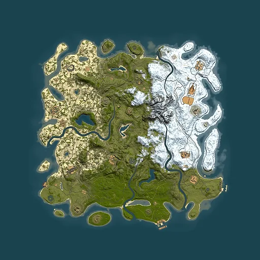 Rust map seed 815154002, 5000x5000m top-down preview