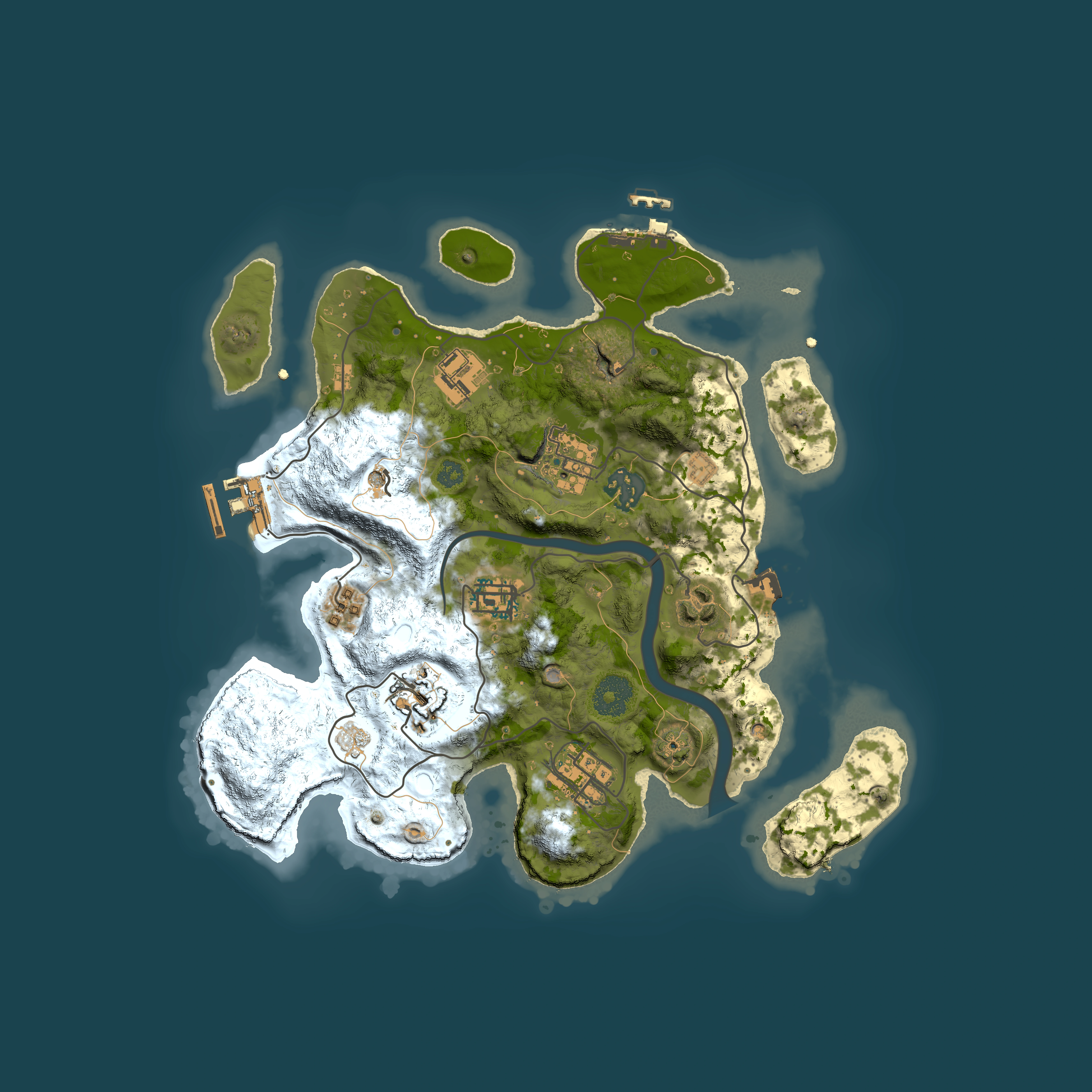 Full top-down render of Rust map seed 473728618, 3000x3000m