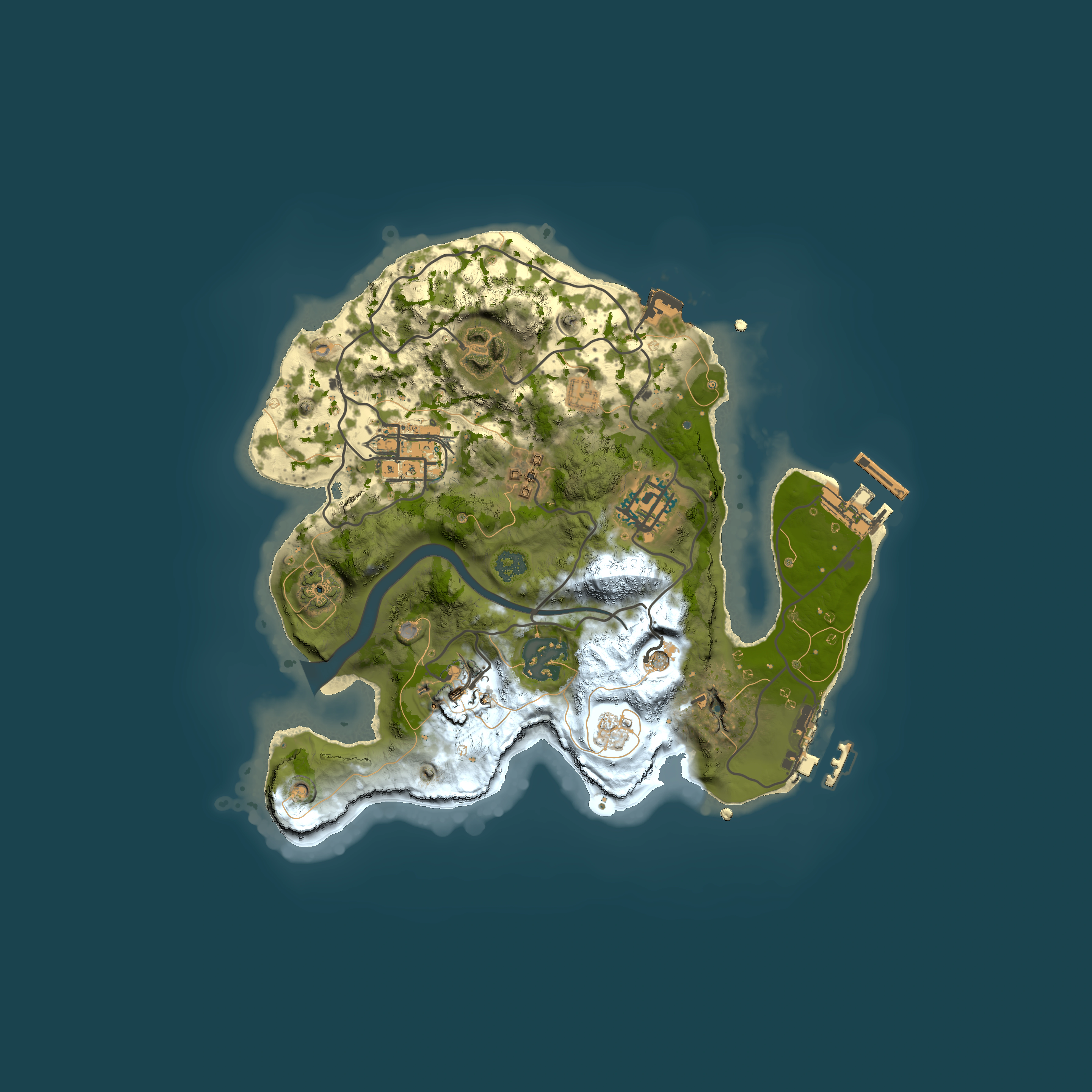 Full top-down render of Rust map seed 317630805, 2500x2500m