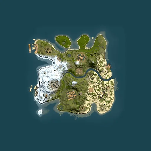 Rust map seed 1366250644, 2500x2500m top-down preview