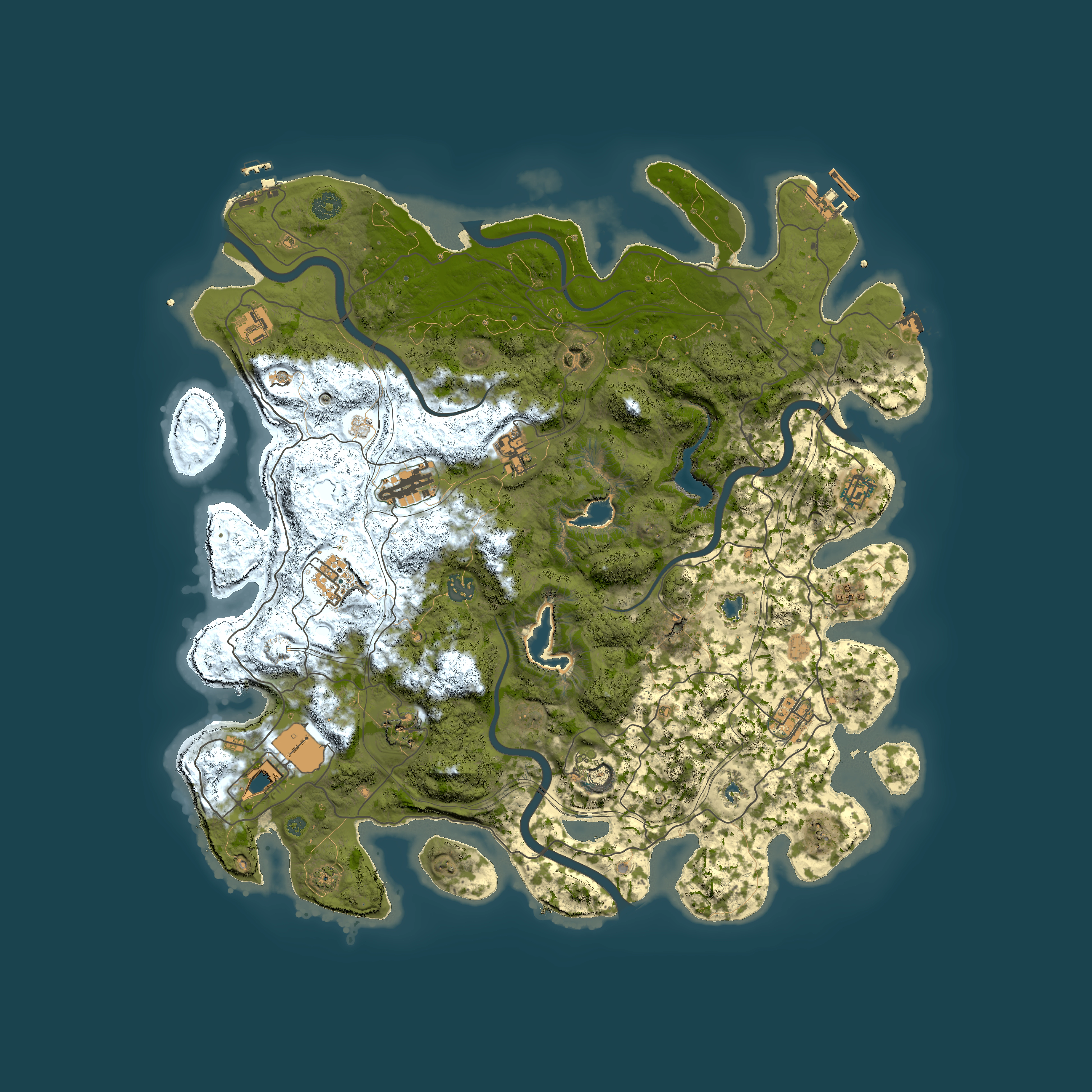 Full top-down render of Rust map seed 1830778757, 4500x4500m