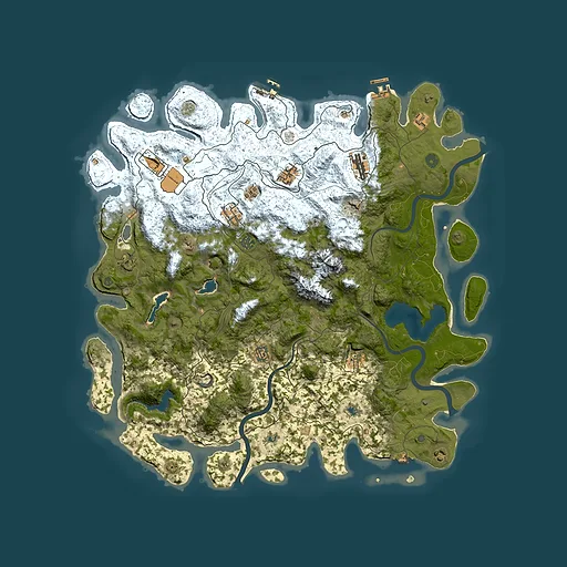 Rust map seed 1183015370, 5000x5000m top-down preview