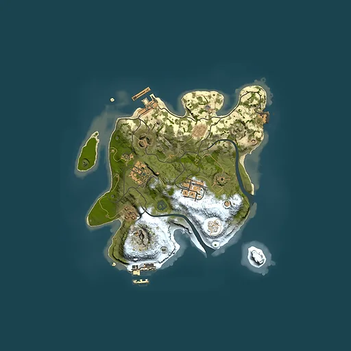 Rust map seed 1438121887, 2500x2500m top-down preview