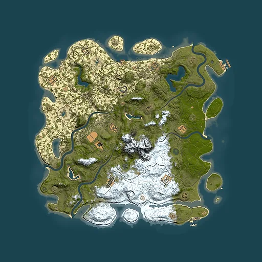 Rust map seed 486467515, 5000x5000m top-down preview