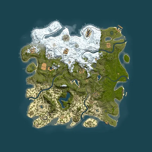 Rust map seed 398690284, 4500x4500m top-down preview