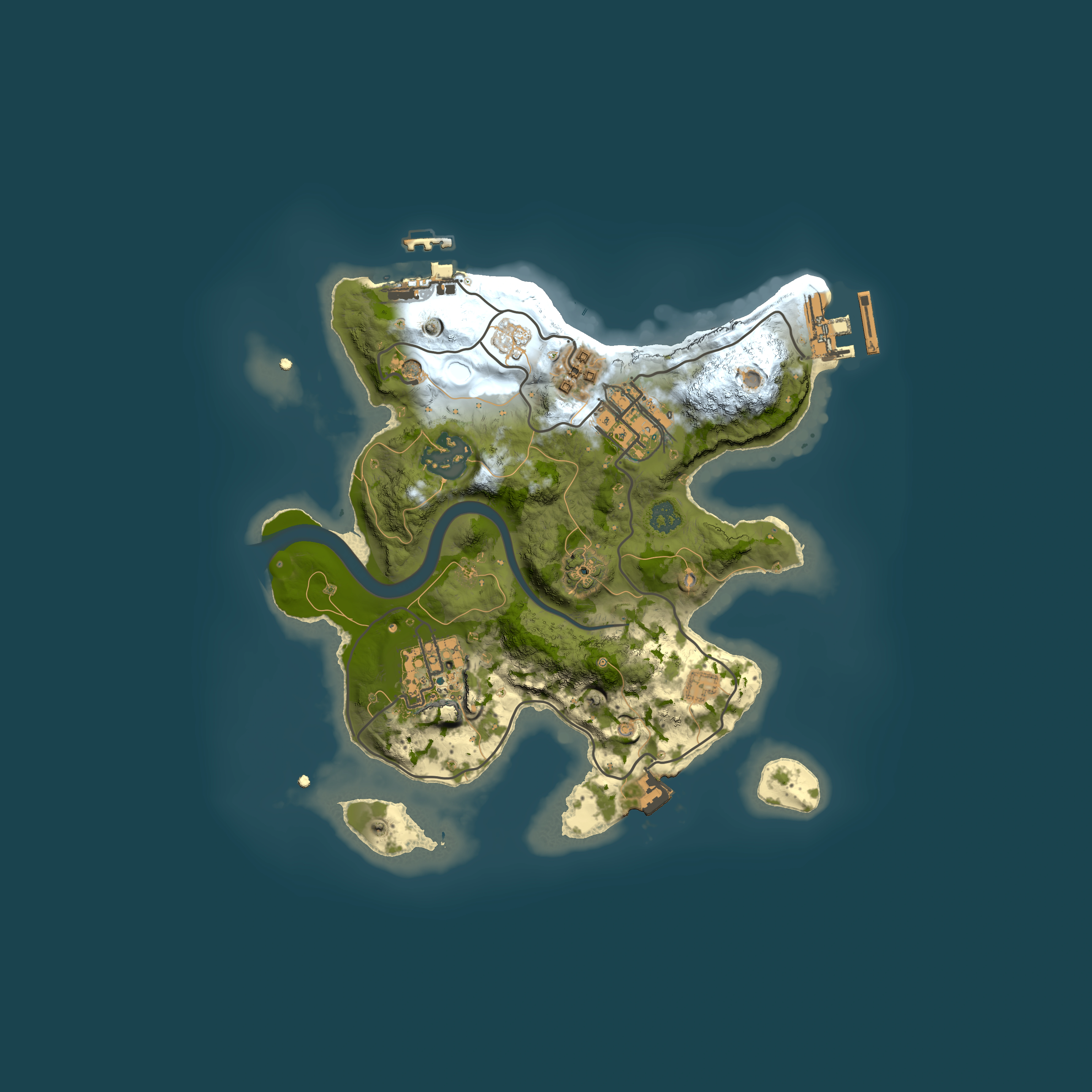 Full top-down render of Rust map seed 1362214322, 2500x2500m