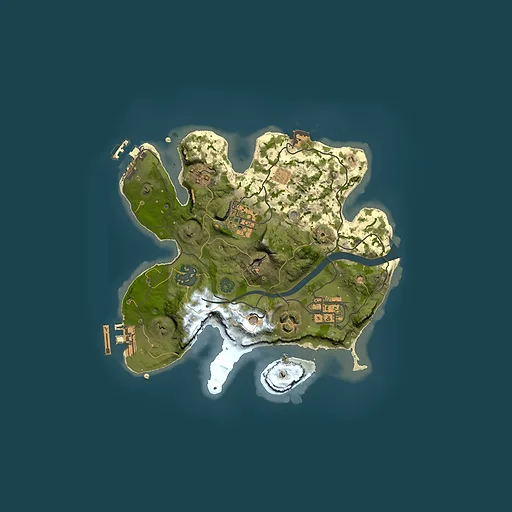 Rust map seed 64911818, 2500x2500m top-down preview