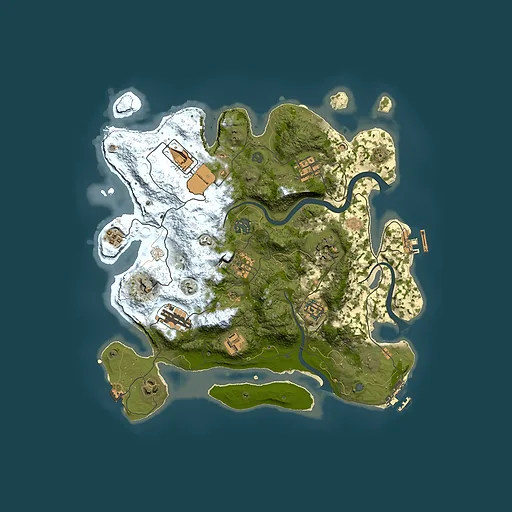 Rust map seed 425334714, 3500x3500m top-down preview