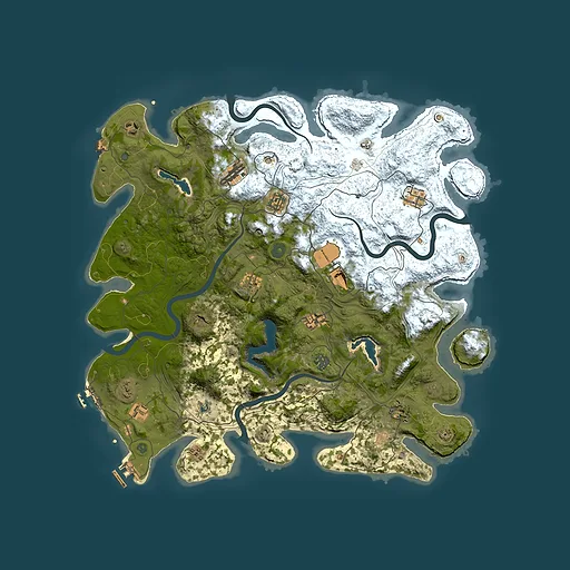 Rust map seed 1119606715, 4500x4500m top-down preview