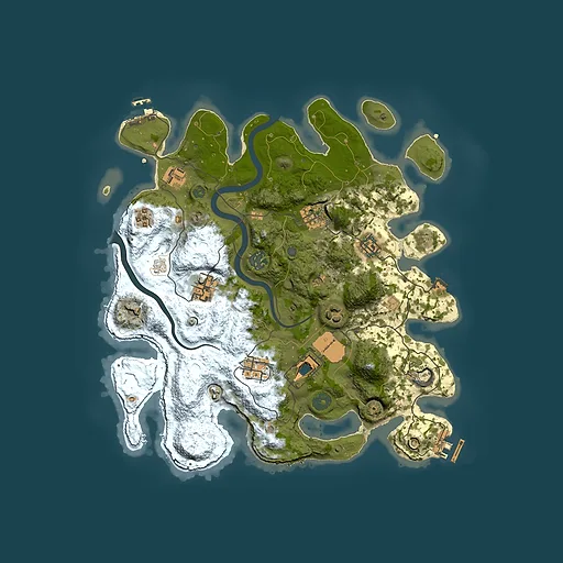 Rust map seed 1690413459, 3500x3500m top-down preview