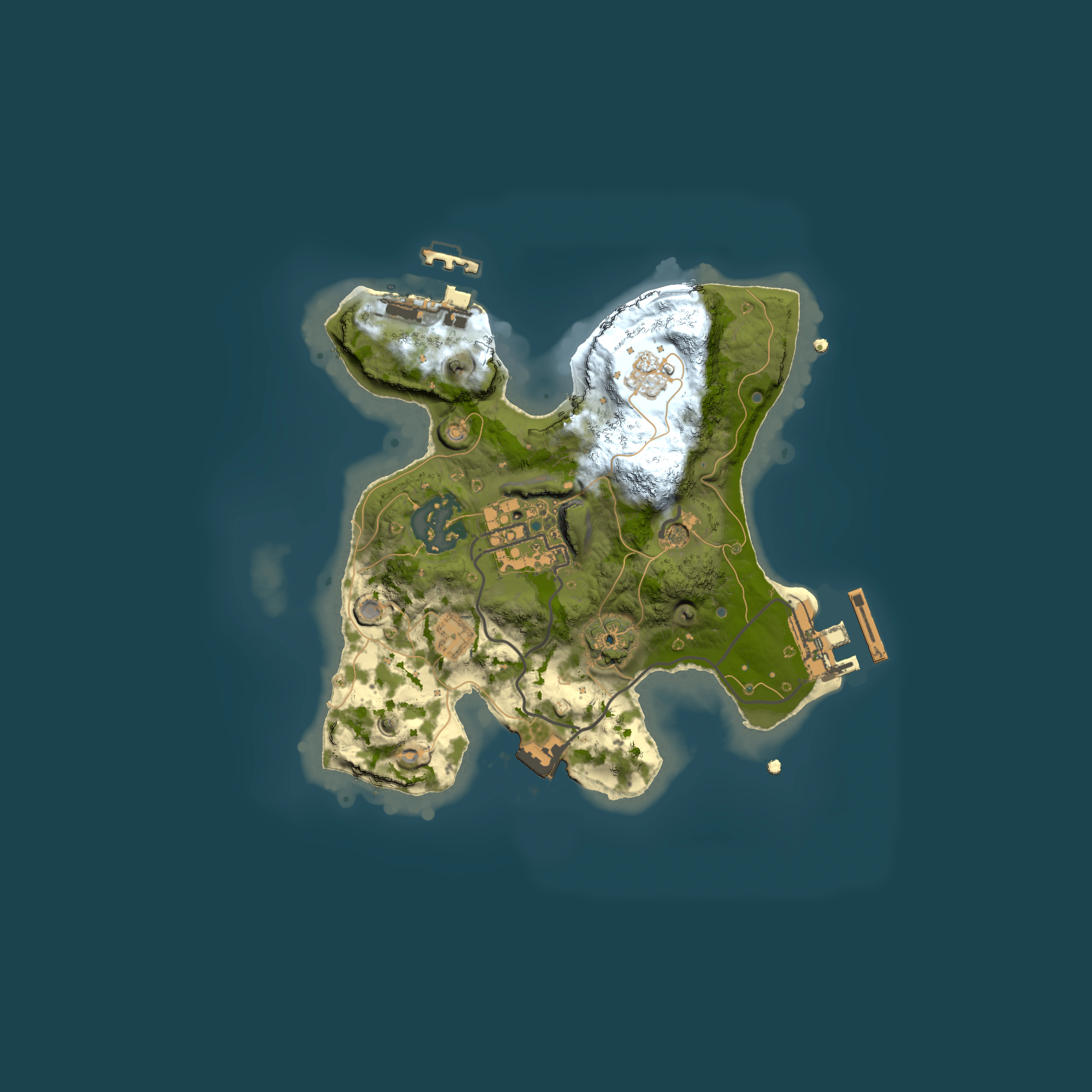 Full top-down render of Rust map seed 718874503, 2000x2000m
