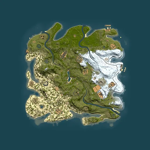 Rust map seed 1814457707, 4000x4000m top-down preview