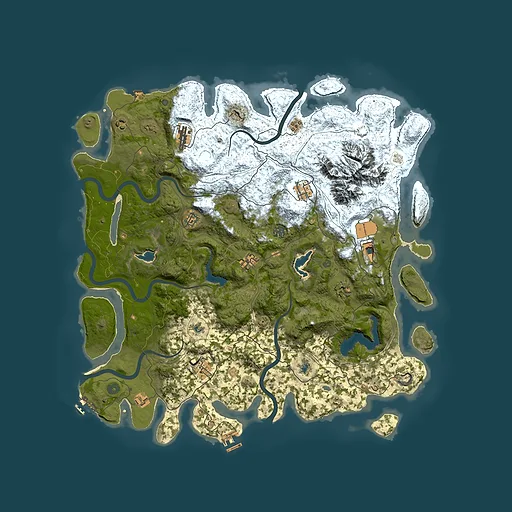 Rust map seed 790885926, 5000x5000m top-down preview