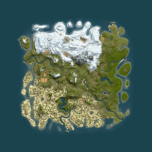 Rust map seed 938243006, 5000x5000m top-down preview