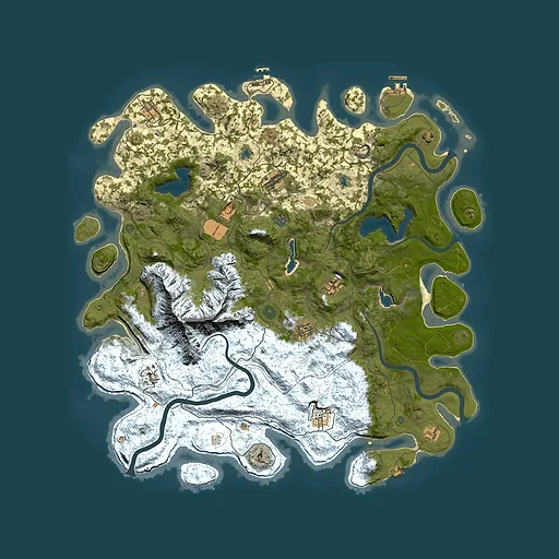 Rust map seed 436046322, 5000x5000m top-down preview